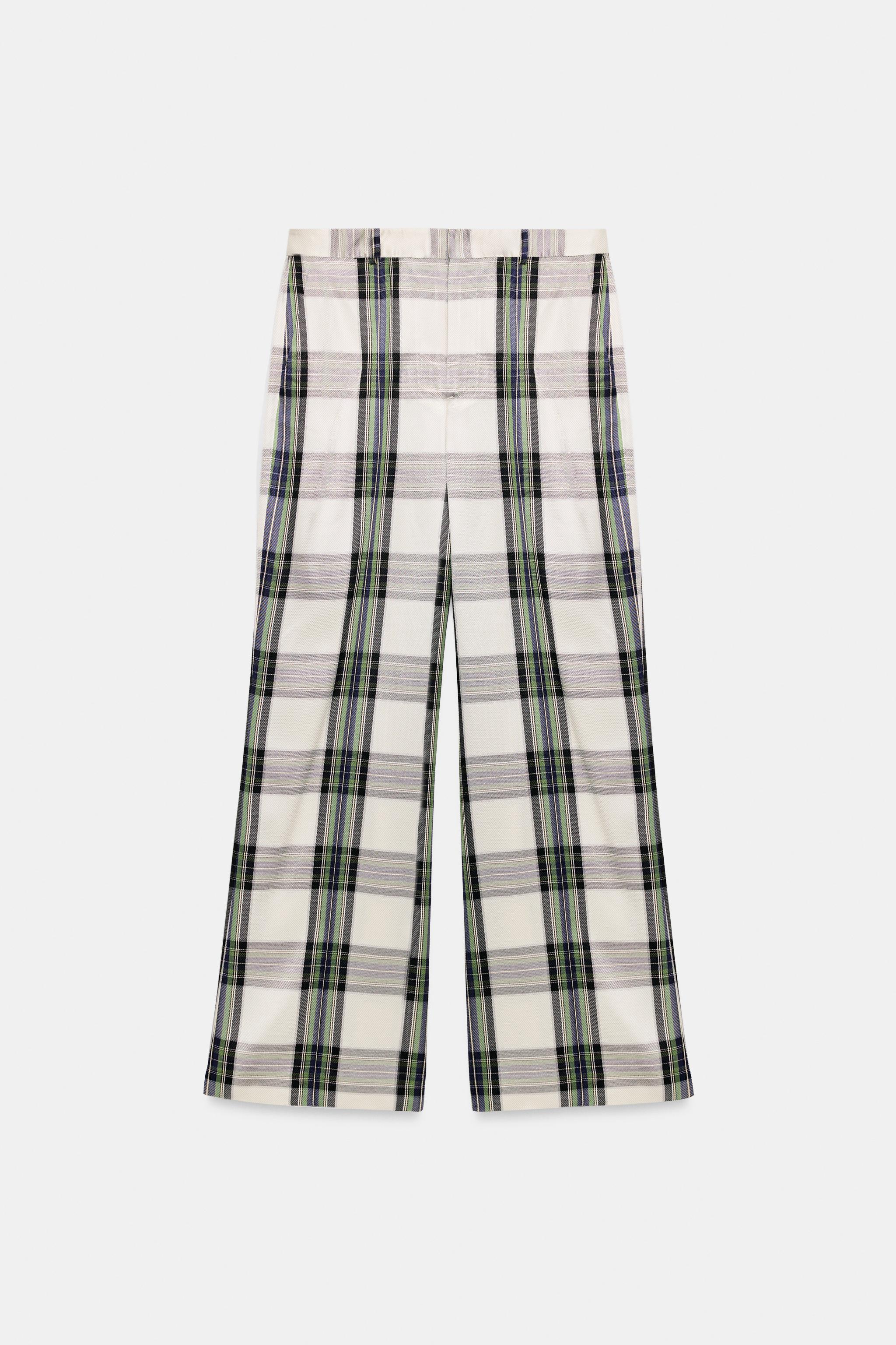 PANTALON FLUIDE À CARREAUX COLLECTION ZW