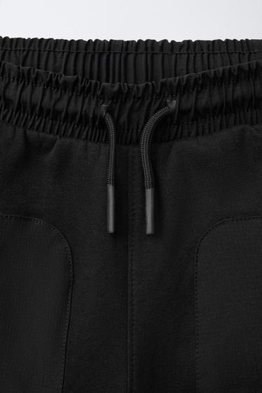 BERMUDA SPORT EN MATIÈRES VARIÉES - Noir de Zara - Image 2