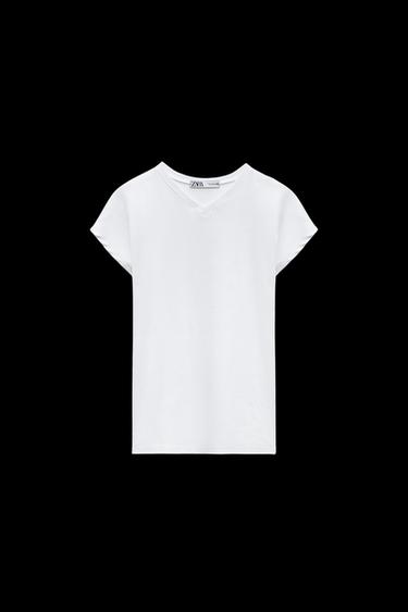 Zara V-NECK TOP - White - Image 0