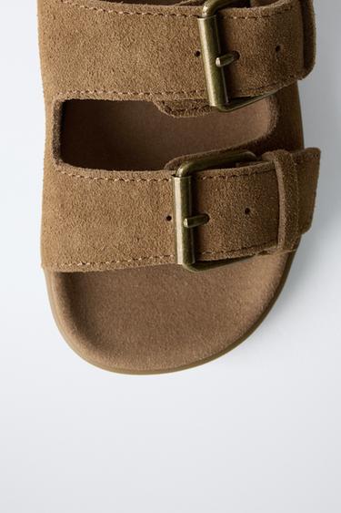LEATHER BUCKLE SANDALS - Brown by Zara - Image 5