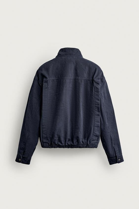 BLOUSON RELAXED FIT À BRANDEBOURGS MÉTALLIQUES - Bleu marine de Zara - Image 7