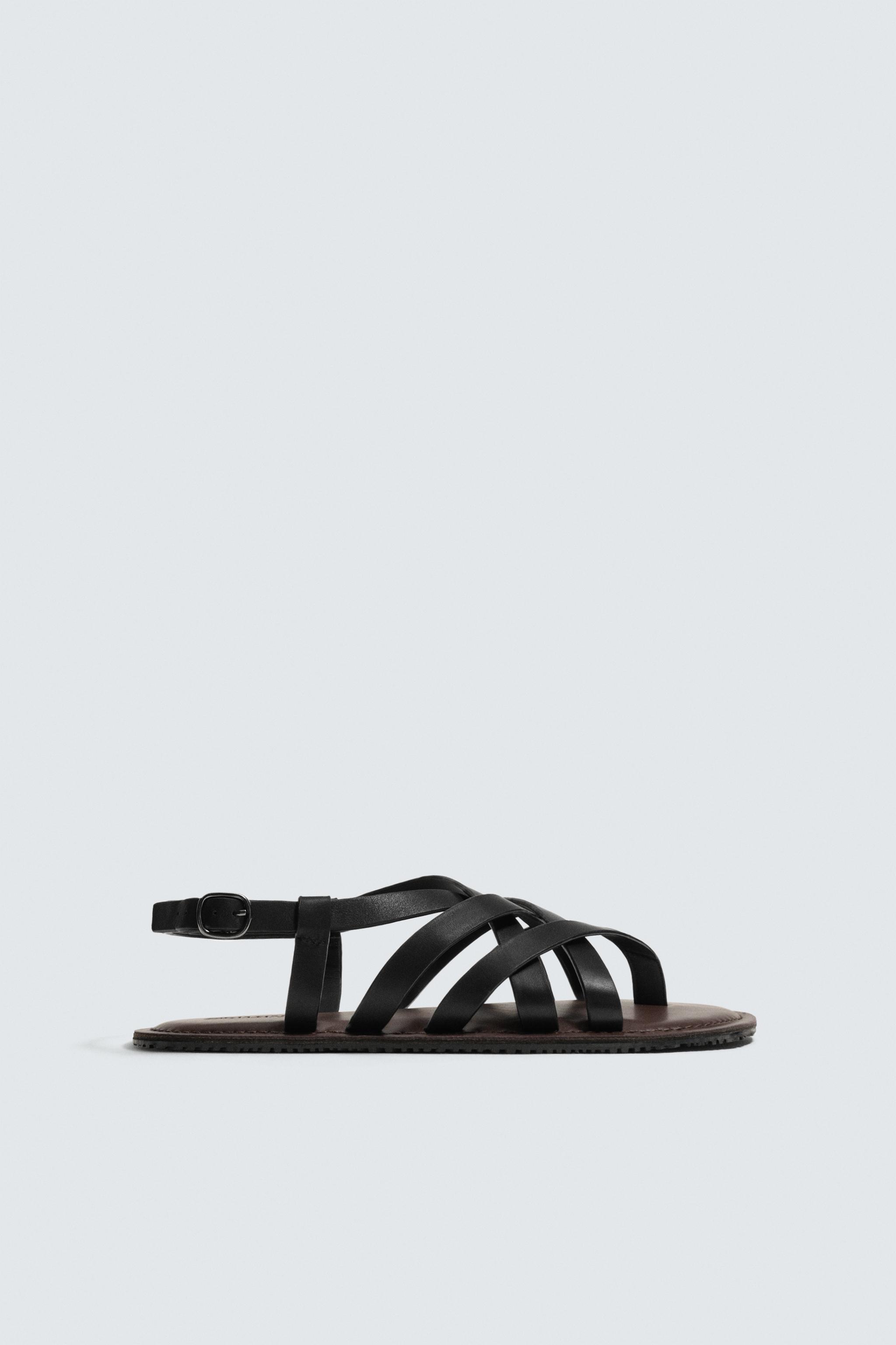 LEATHER STRAPPY SANDALS