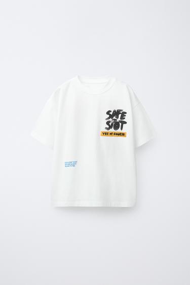 CAMISETA ESTAMPADO GRAFFITI - Crudo de Zara