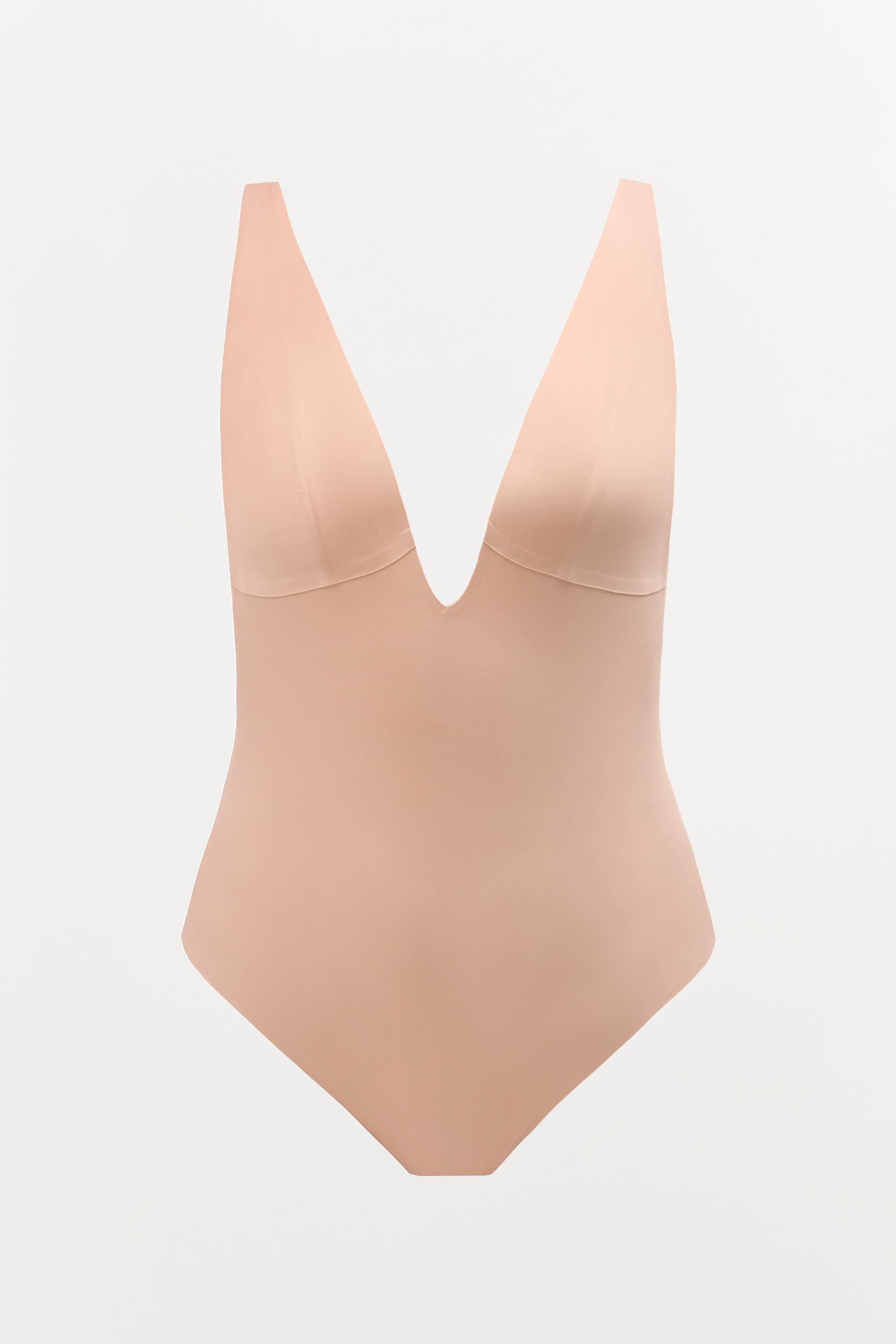 POLYAMIDE CROSS-BACK STRAPPY BODYSUIT - Beige-pink | ZARA