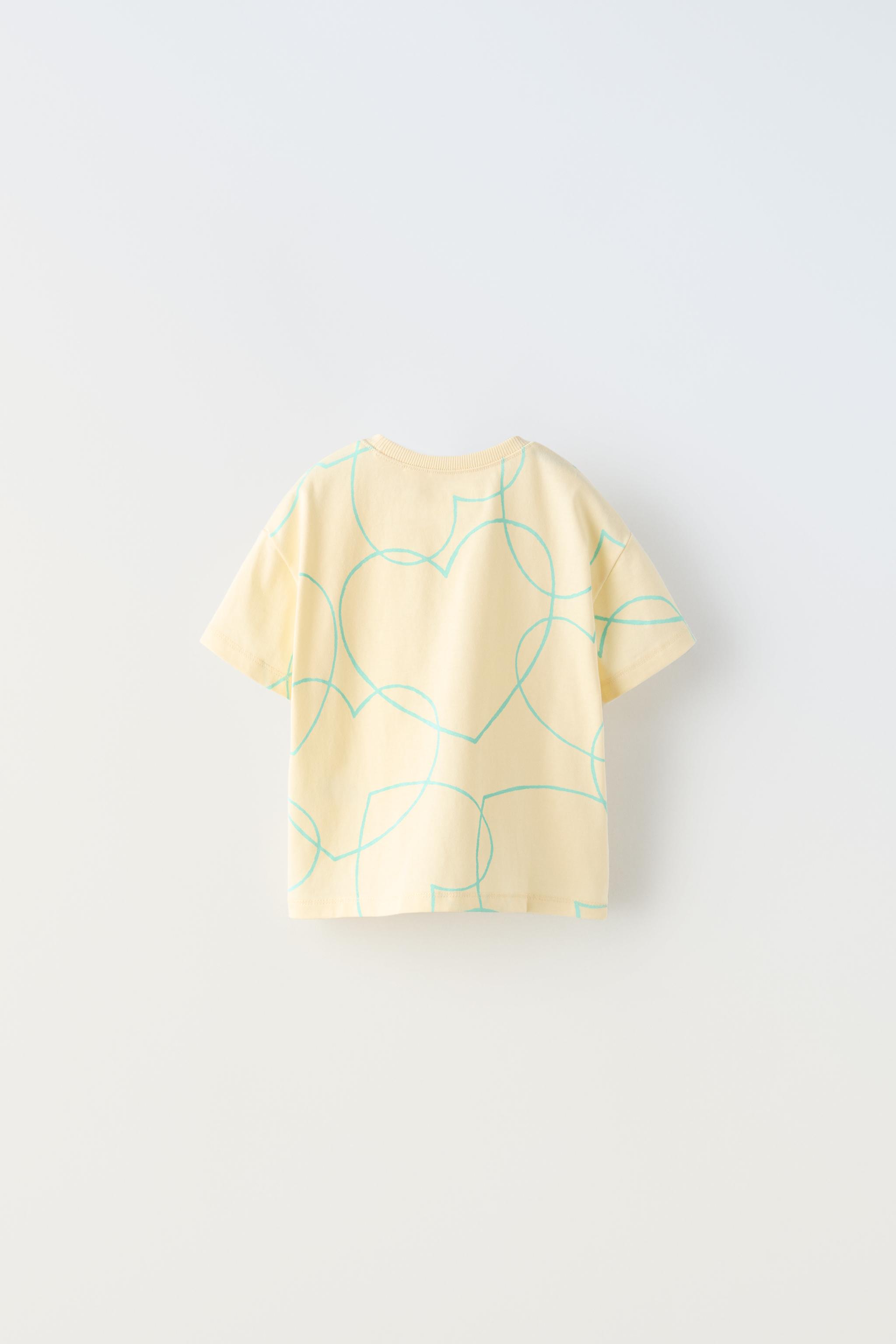 ストリークプリント Ｔシャツ - ライトイエロー | ZARA Japan / 日本