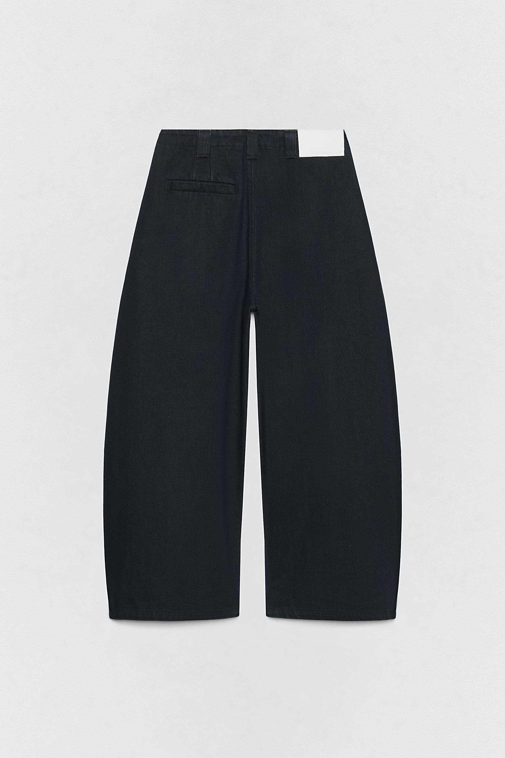 ダーツ入りワイドレッグデニムパンツ SOSHIOTSUKI X ZARA - ブルー