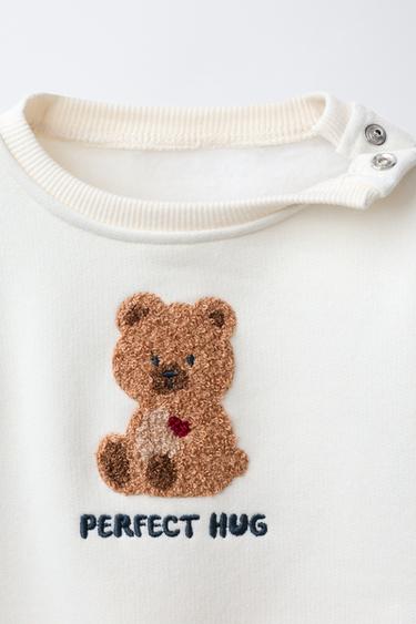TERRY BEAR PATCH SWEATSHIRT - Ecru by Zara - Image 2