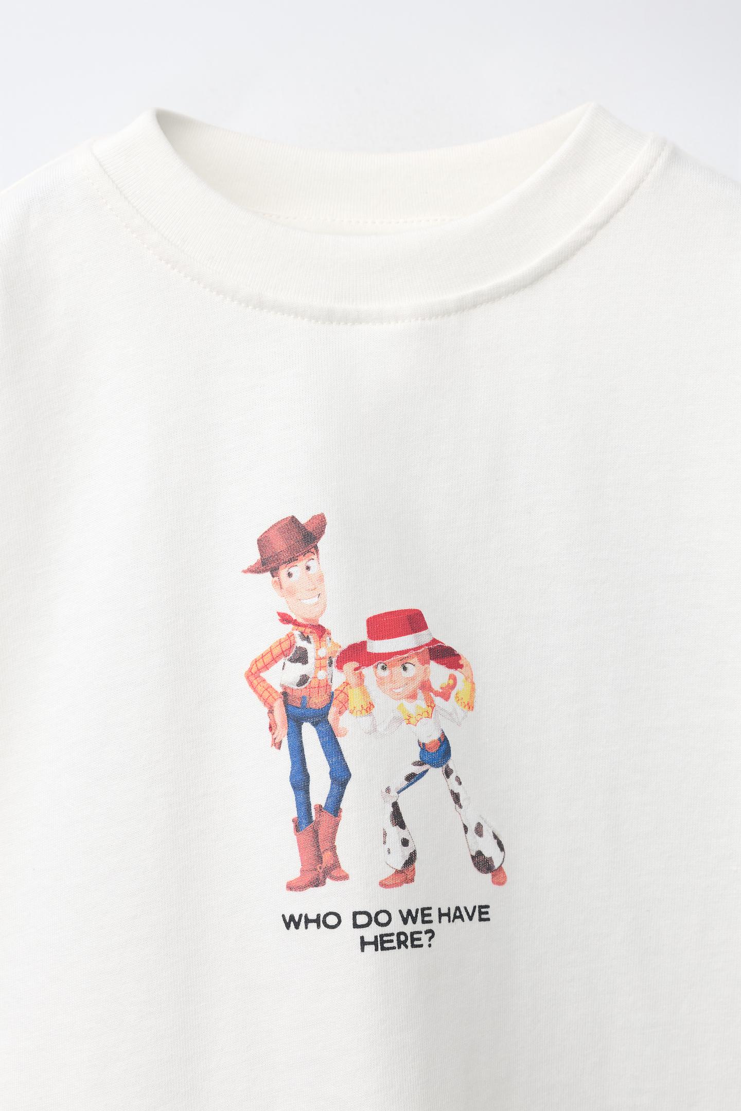 Детская футболка Zara Toy Story © Disney Pixar Print, цвет: Белый — фото 3