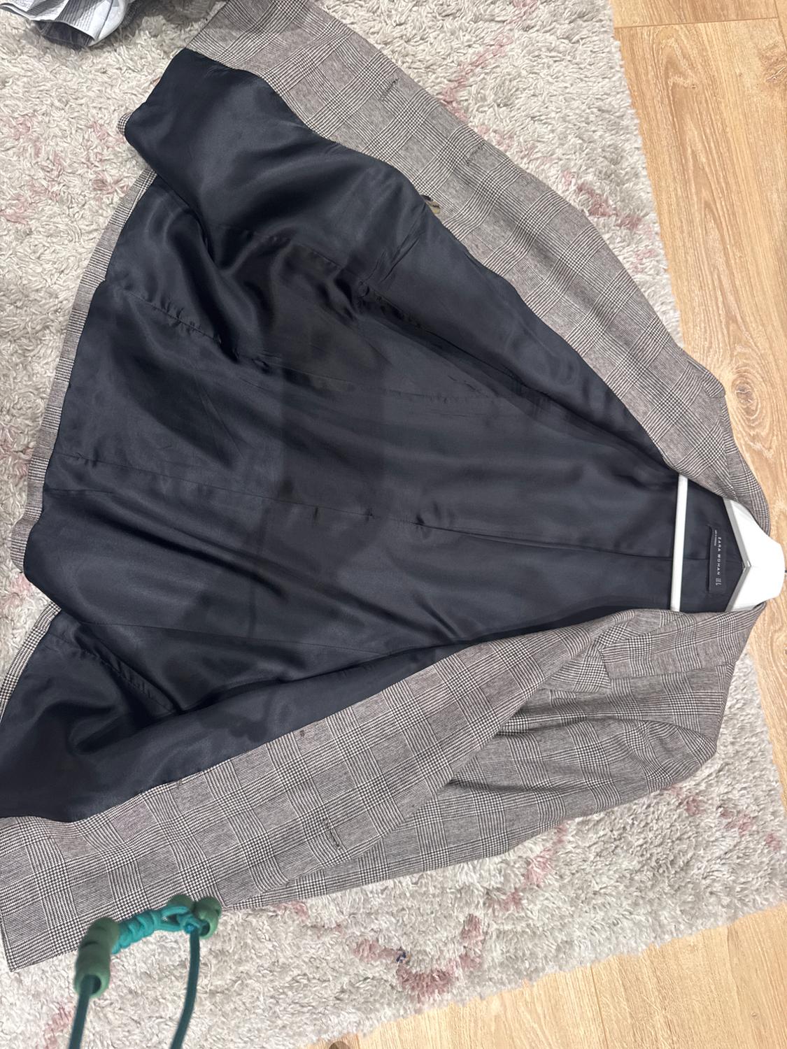 CHECKED DOUBLE-BREASTED JACKET - Image 3