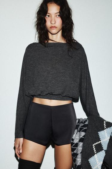 Zara LONG SLEEVE SOFT JUMPER - Gray marl