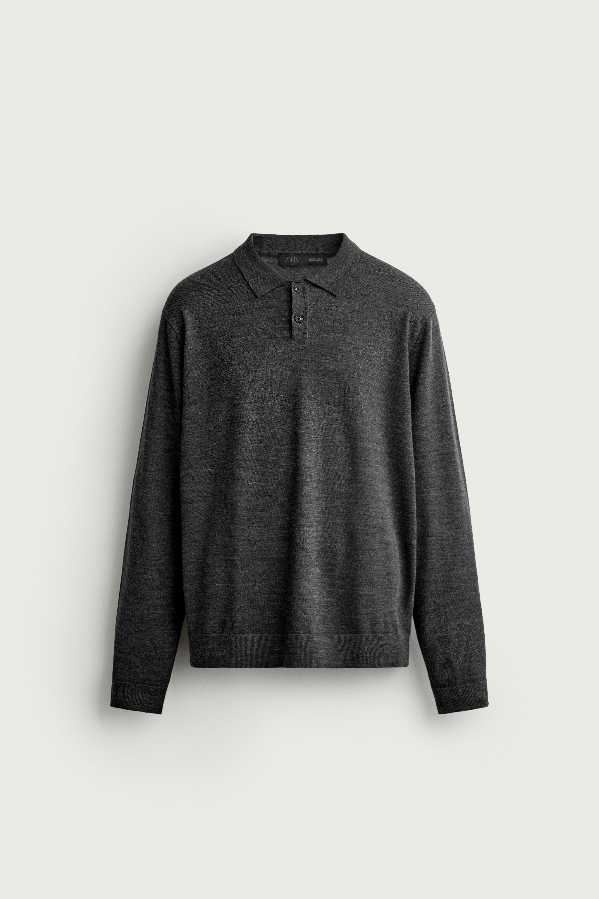 100% WOOL REGULAR FIT KNIT POLO
