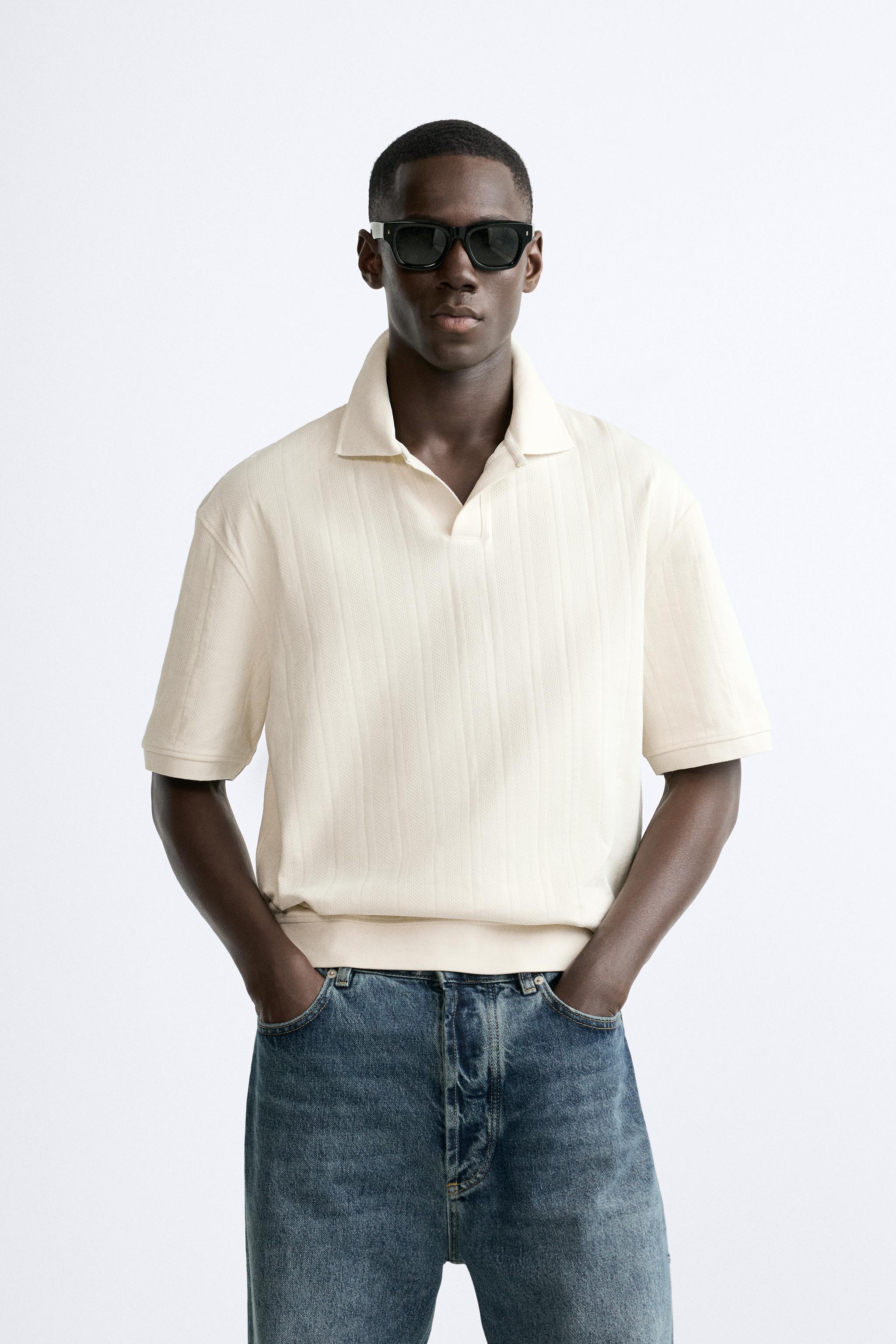 TEXTURED POLO - Oyster-white | ZARA United States