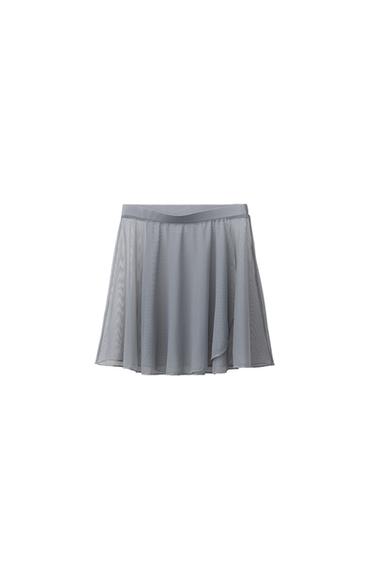 FALDA TUL BALLET - Gris de Zara