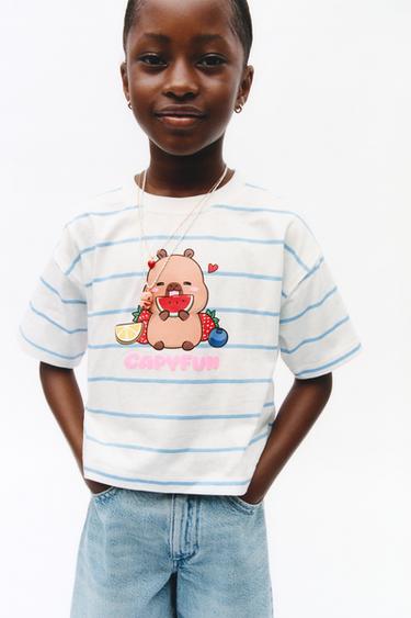 CAPYBARA CAPYFUN © STRIPED T-SHIRT - White by Zara