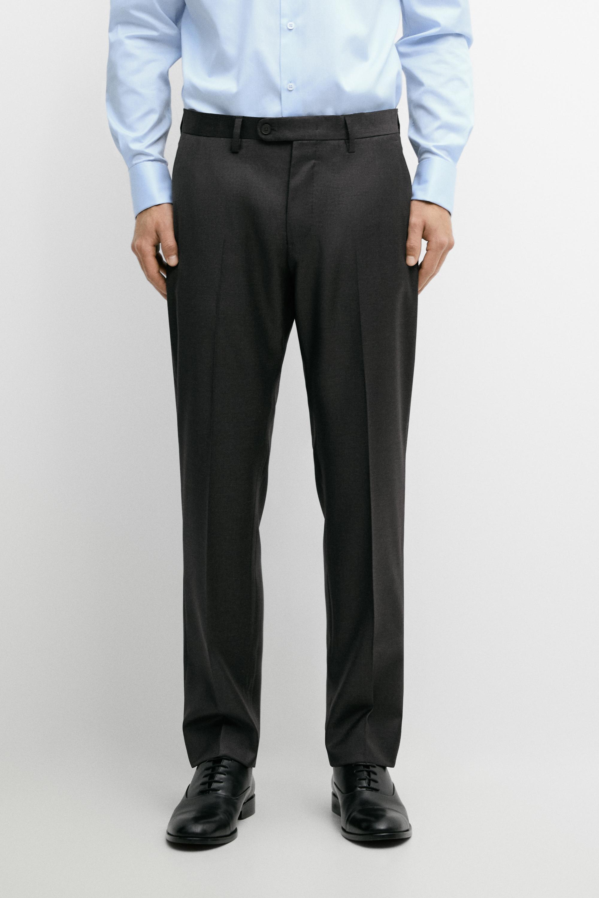 Cold wool suit trousers — Anthracite Gray