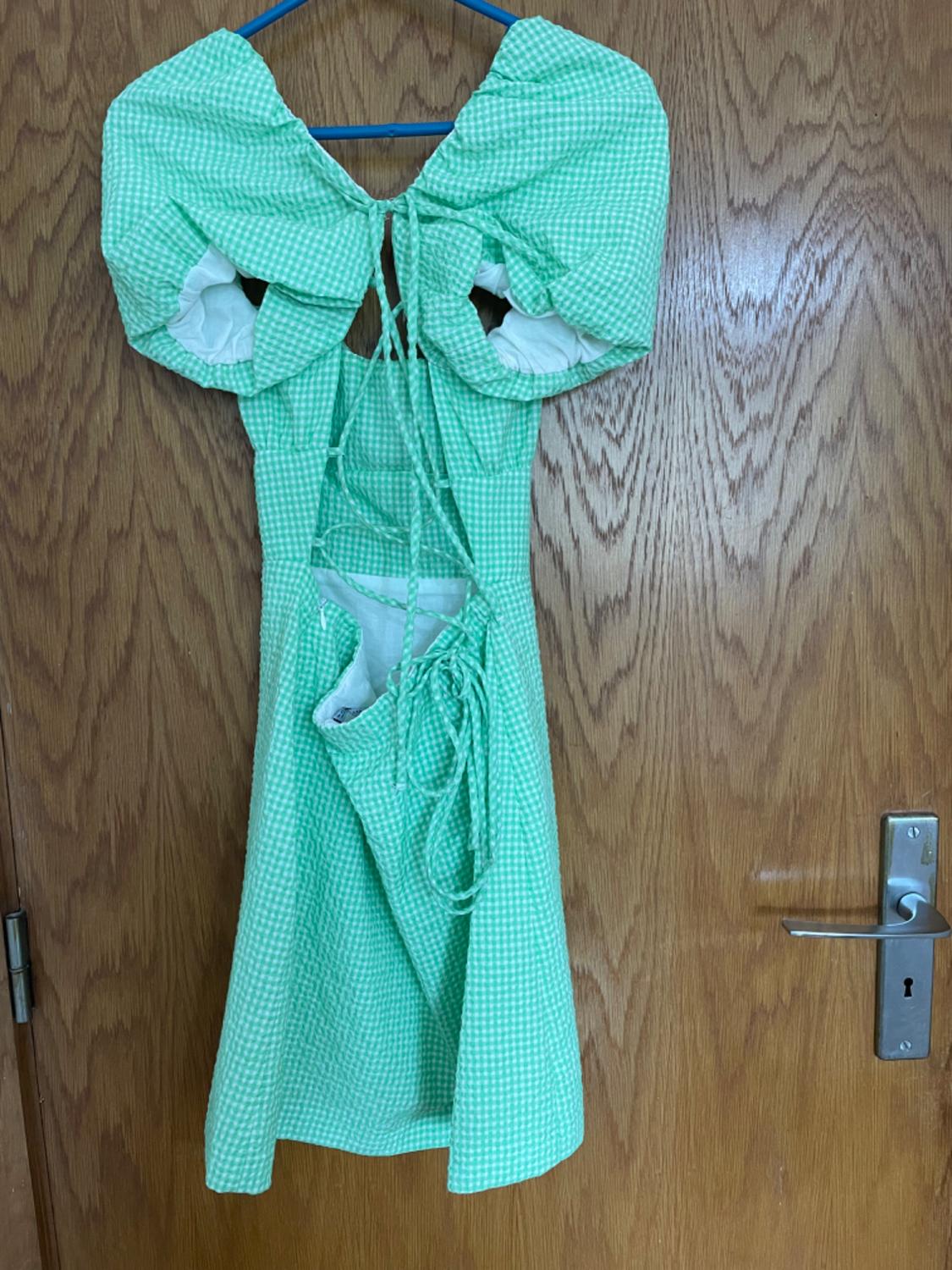 TEXTURED GINGHAM DRESS - Image 3