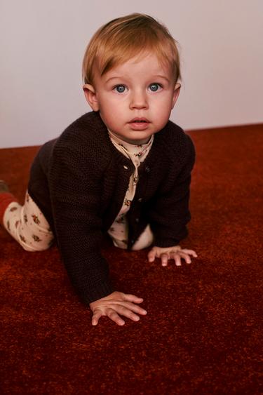 CARDIGAN 100% WOOL CREATED BY CARAMEL LONDON X ZARA - Dark burgundy by Zara