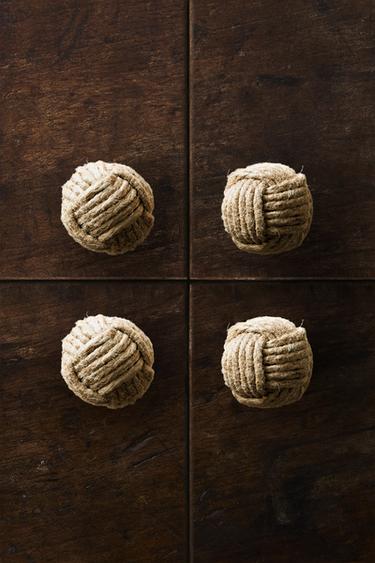 PACK OF KNOTTED DOOR KNOBS (PACK OF 2) - Light beige by Zara