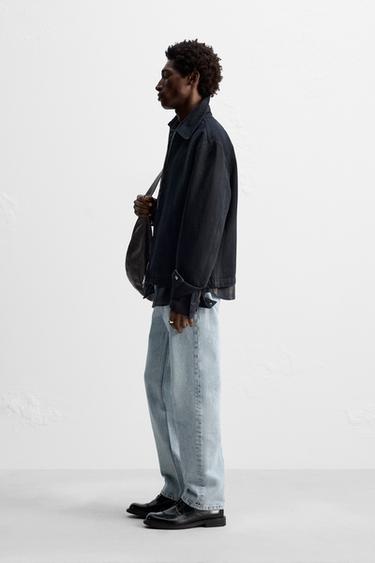 VESTE EN JEAN À ZIP - Indigo de Zara - Image 3