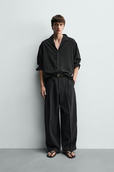 FLOWING RELAXED FIT SHIRT - Black by Zara