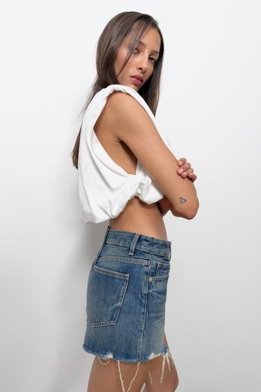 TOP BOULE À ÉPAULETTES - Blanc de Zara - Image 5