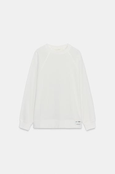 OVERSIZE-T-SHIRT MIT LANGEN ÄRMELN - Weiß von Zara