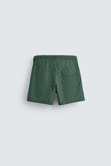 GEOMETRIC PRINT SWIMWEAR - Billiard green by Zara - Image 6