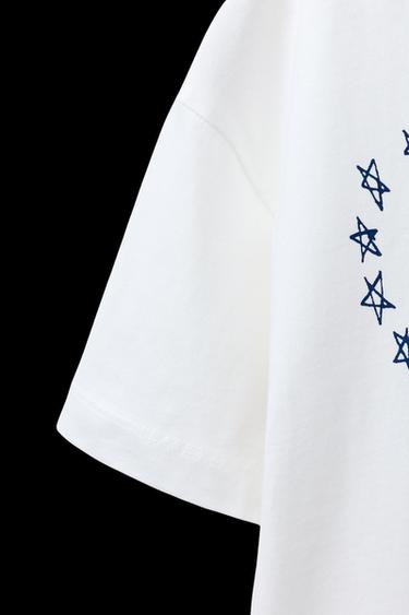 CAMISETA ESTAMPADO TEXTO - Blanco de Zara