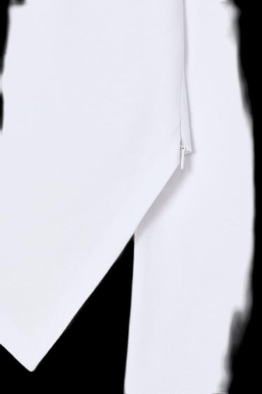 ASYMMETRIC BOAT NECK T-SHIRT - White by Zara