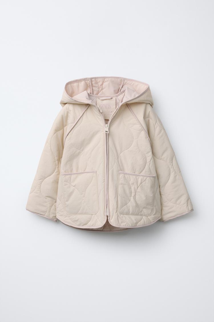 ウォーターレペレント パフジャケット - エクリュ | ZARA Japan / 日本