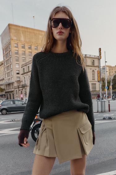 ЮБКА-ШОРТЫ КАРГО — Светлый желто-коричневый от Zara