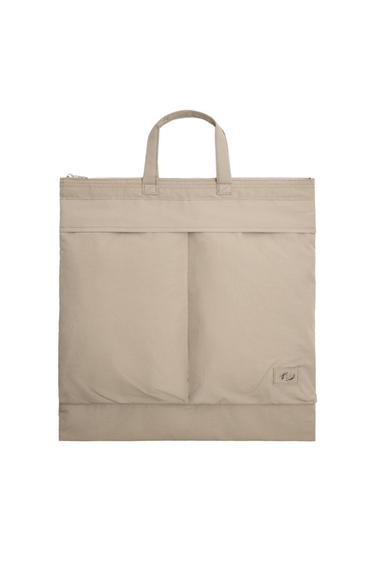 NYLON TOTE BAG - Bone White by Zara - Image 0