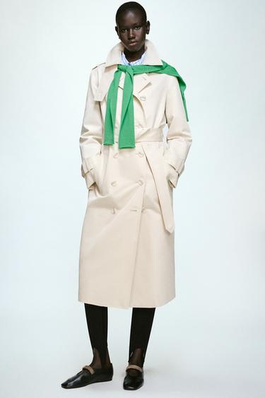 SAPATILHA DE COURO COM TIRA METÁLICA - Preto da Zara - Imagem 0