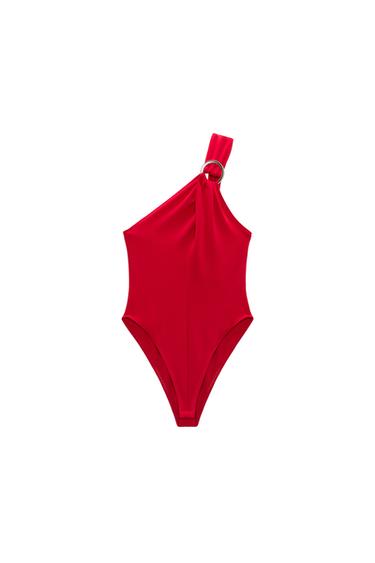CROSSOVER BODYSUIT WITH RING