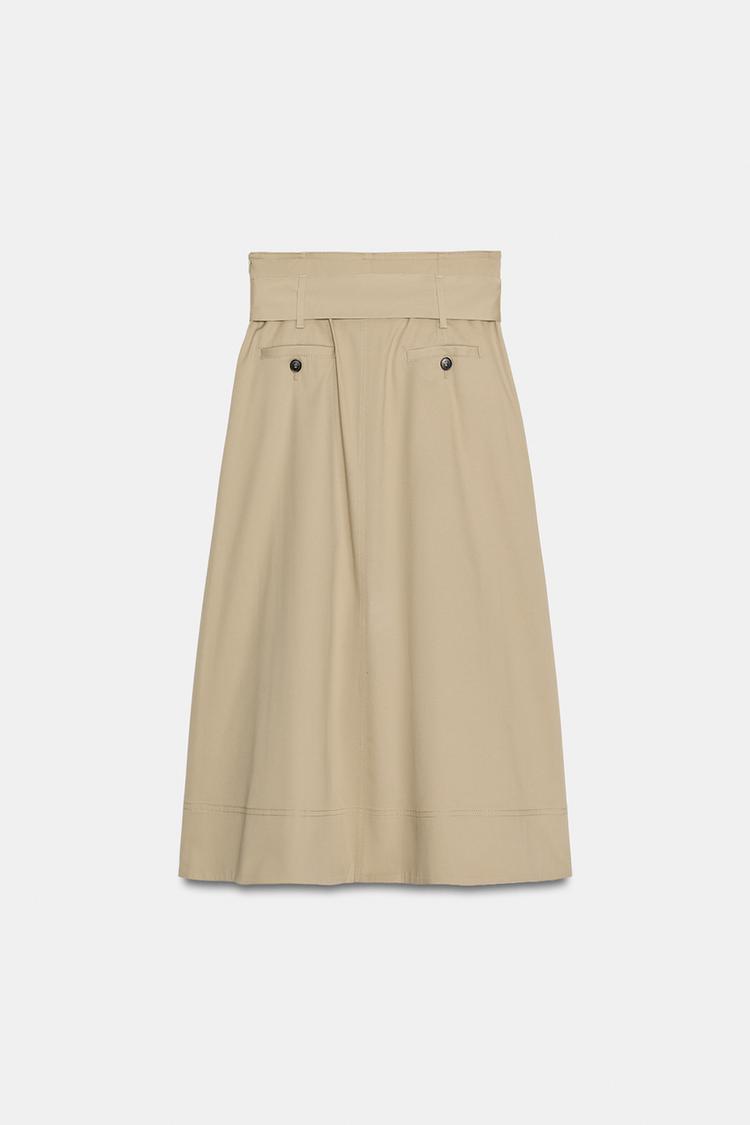 FALDA MIDI CON CINTURON ZW COLLECTION 8