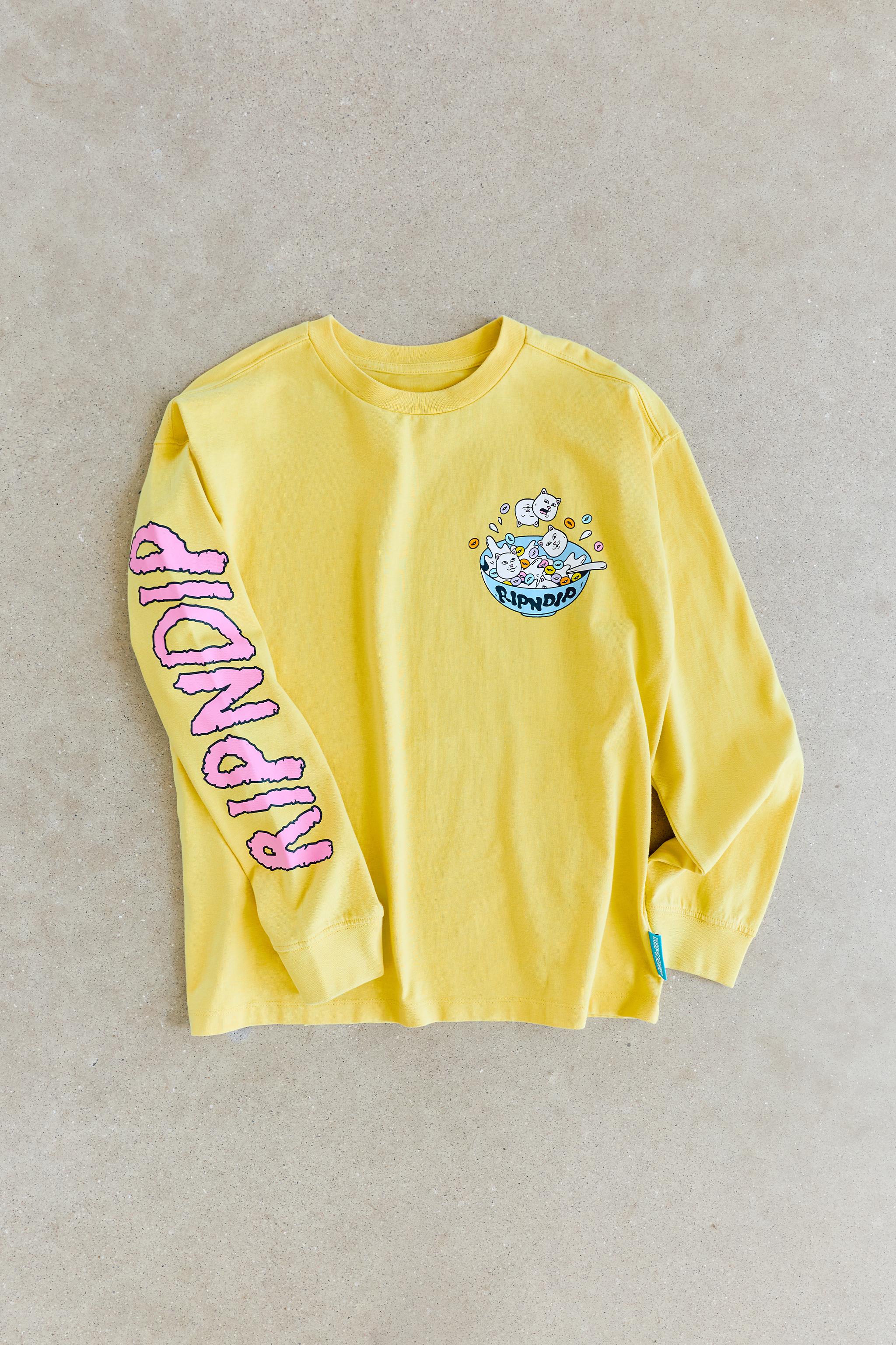 RIPNDIP © X ZARA KIDS LOGO PRINT T-SHIRT — Yellow