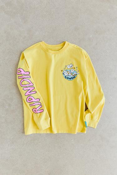 CAMISETA ESTAMPADA LOGO RIPNDIP © X ZARA KIDS - Amarillo de Zara