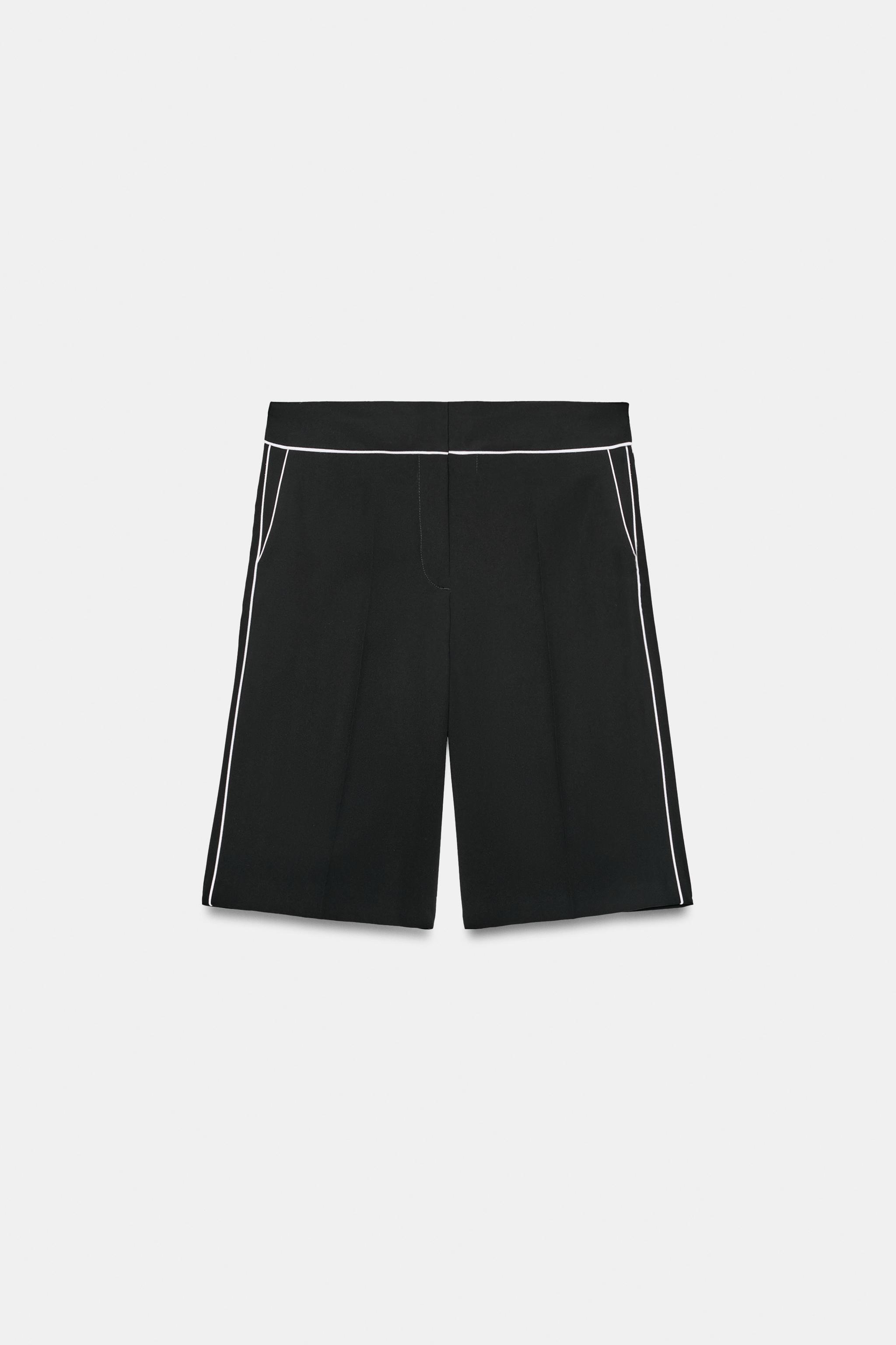 LONG CONTRAST PIPING SHORTS