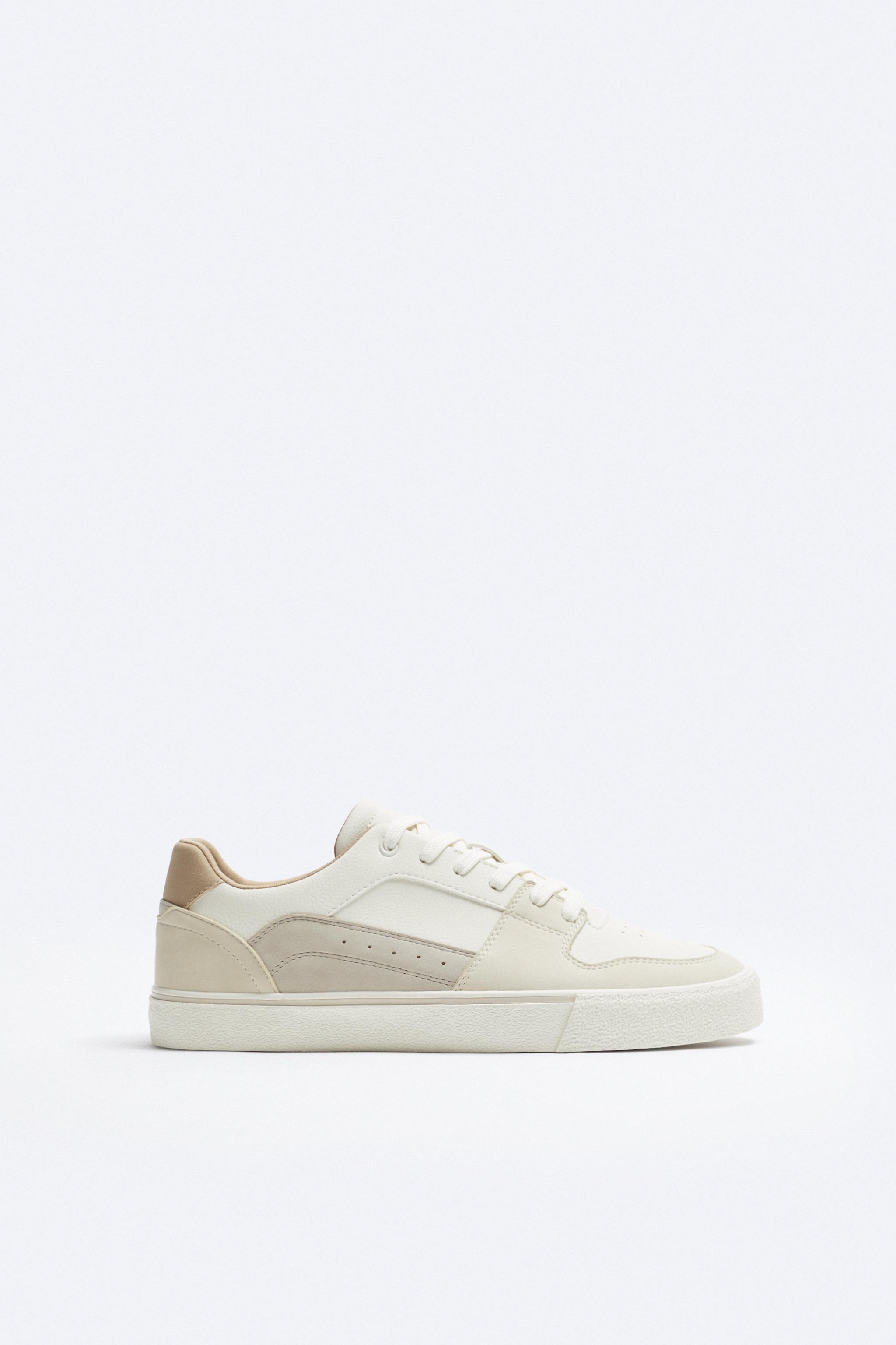 MULTI-PIECED MESH SNEAKERS - Gray | ZARA United States