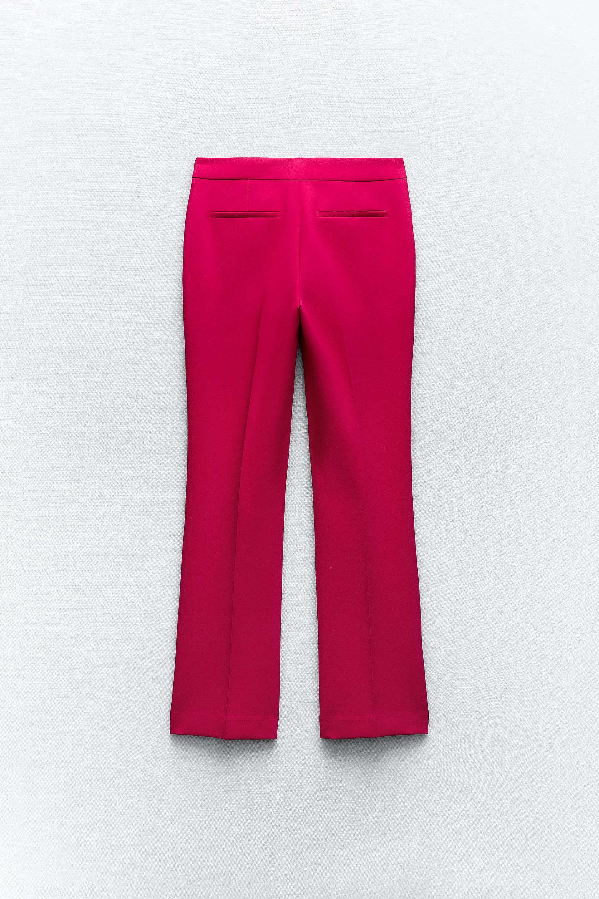 Zara, Pants & Jumpsuits, Zara Flared Satin Pants Dusty Rose Size Small  Nwt