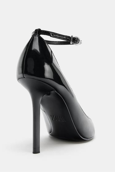 HIGH-HEEL SHOES WITH FAUX PATENT FINISH - Black by Zara - Image 5