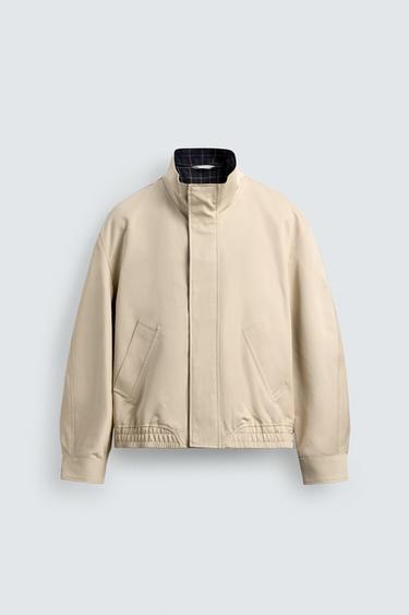 CONTRAST COLLAR JACKET - Cream by Zara