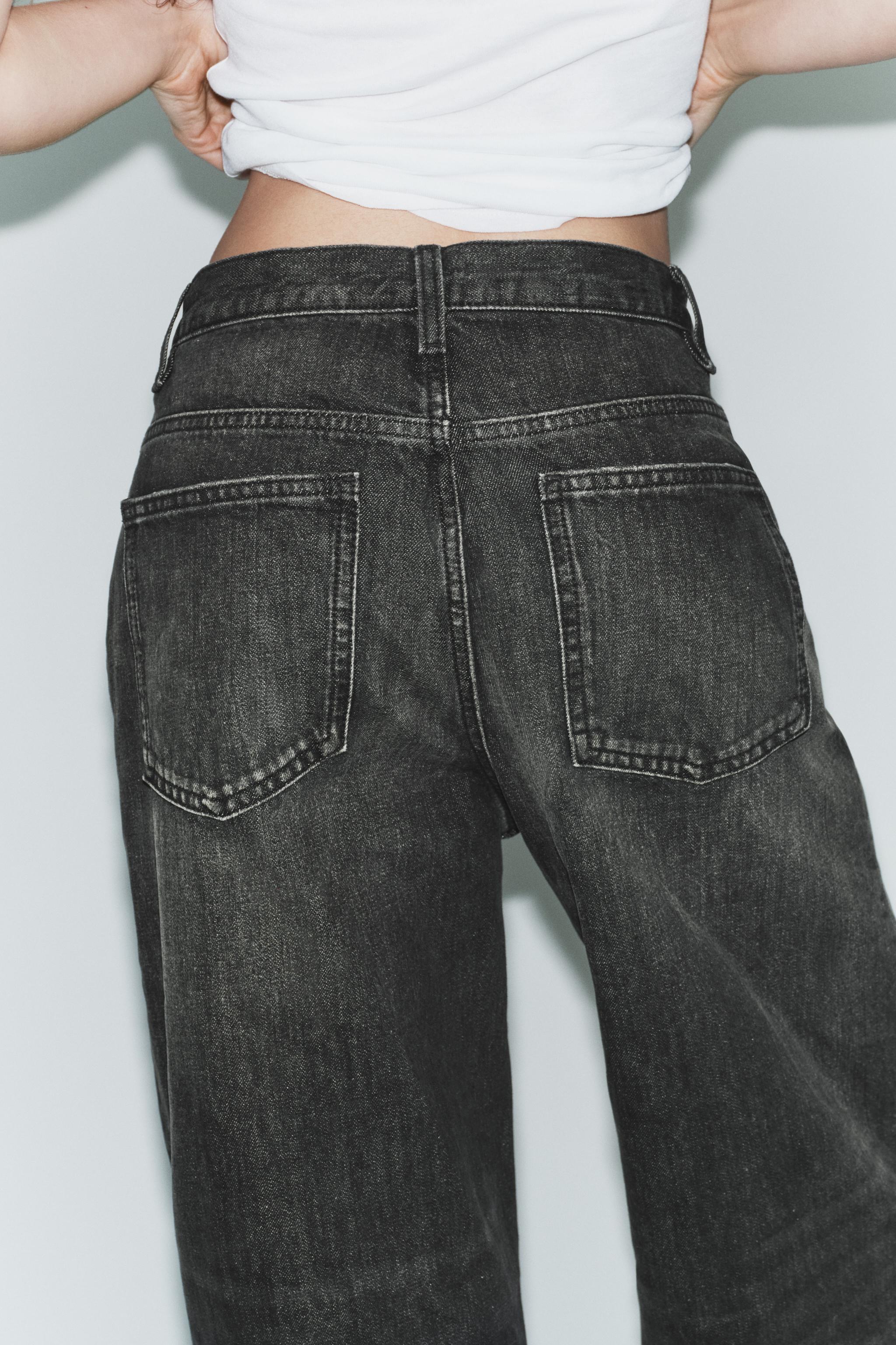 TRF HIGH-WAIST CROSSOVER WAIST WIDE LEG JEANS
