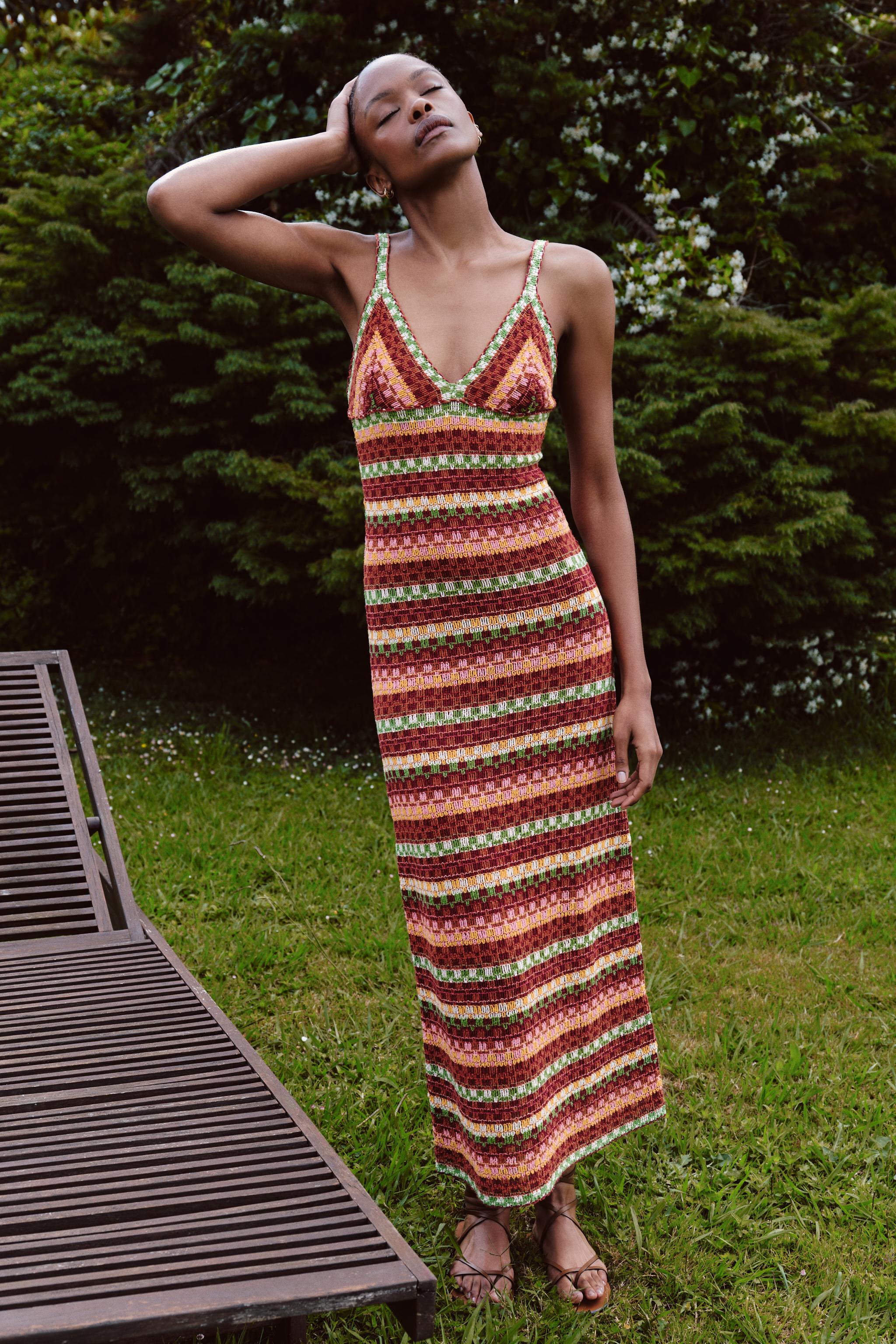 CROCHET STRAPPY DRESS Multicoloured ZARA Ireland