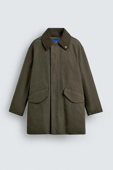 Zara COMBINATION COLLAR TECHNICAL PARKA AARON LEVINE X ZARA - Gray / Blue