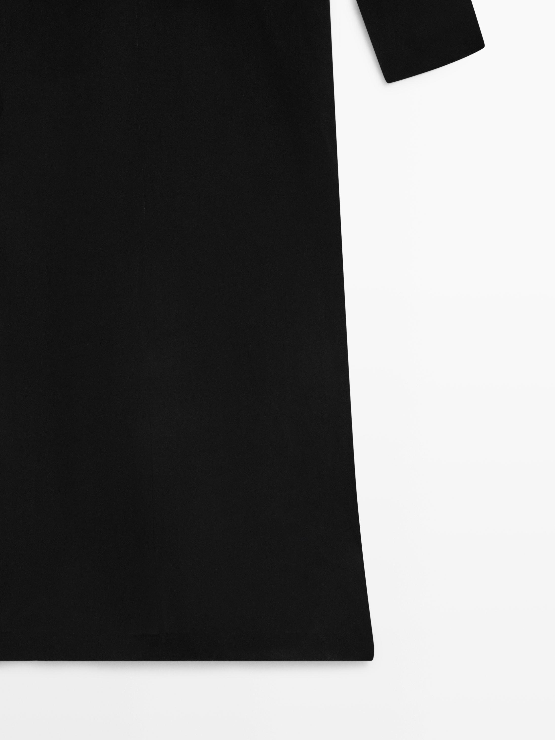 Long velvet dress with tied neck - STUDIO