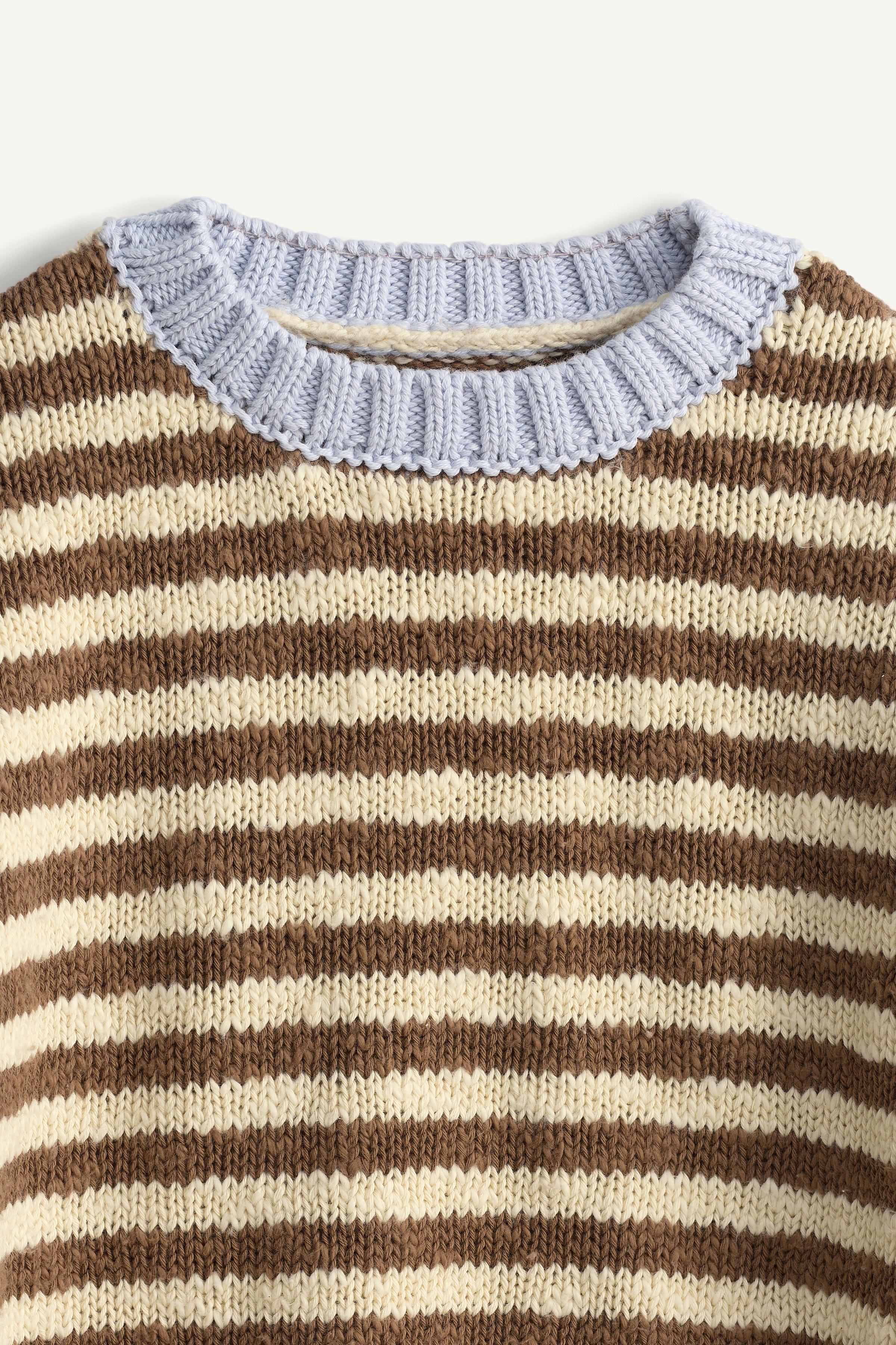 PULL EN MAILLE À RAYURES CONTRASTE ÉDITION LIMITÉE