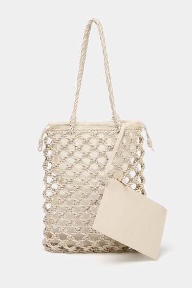 SHOPPER TRESSÉ - Écru de Zara - Image 3