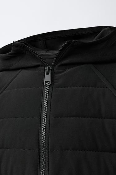 COMBINED ULTRA-LIGHTWEIGHT NEOPRENE-EFFECT JACKET - Black by Zara - Image 4