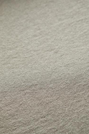 WASHED LINEN POUF - Light beige by Zara - Image 3